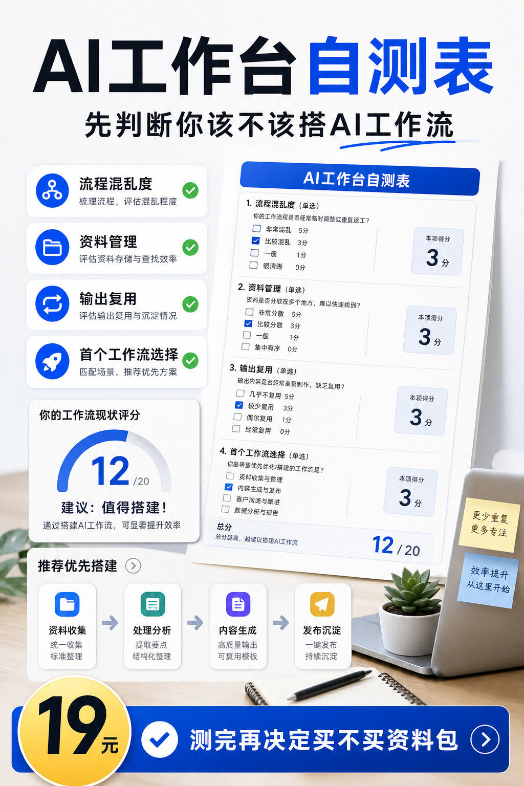 AI 工作台自测表封面